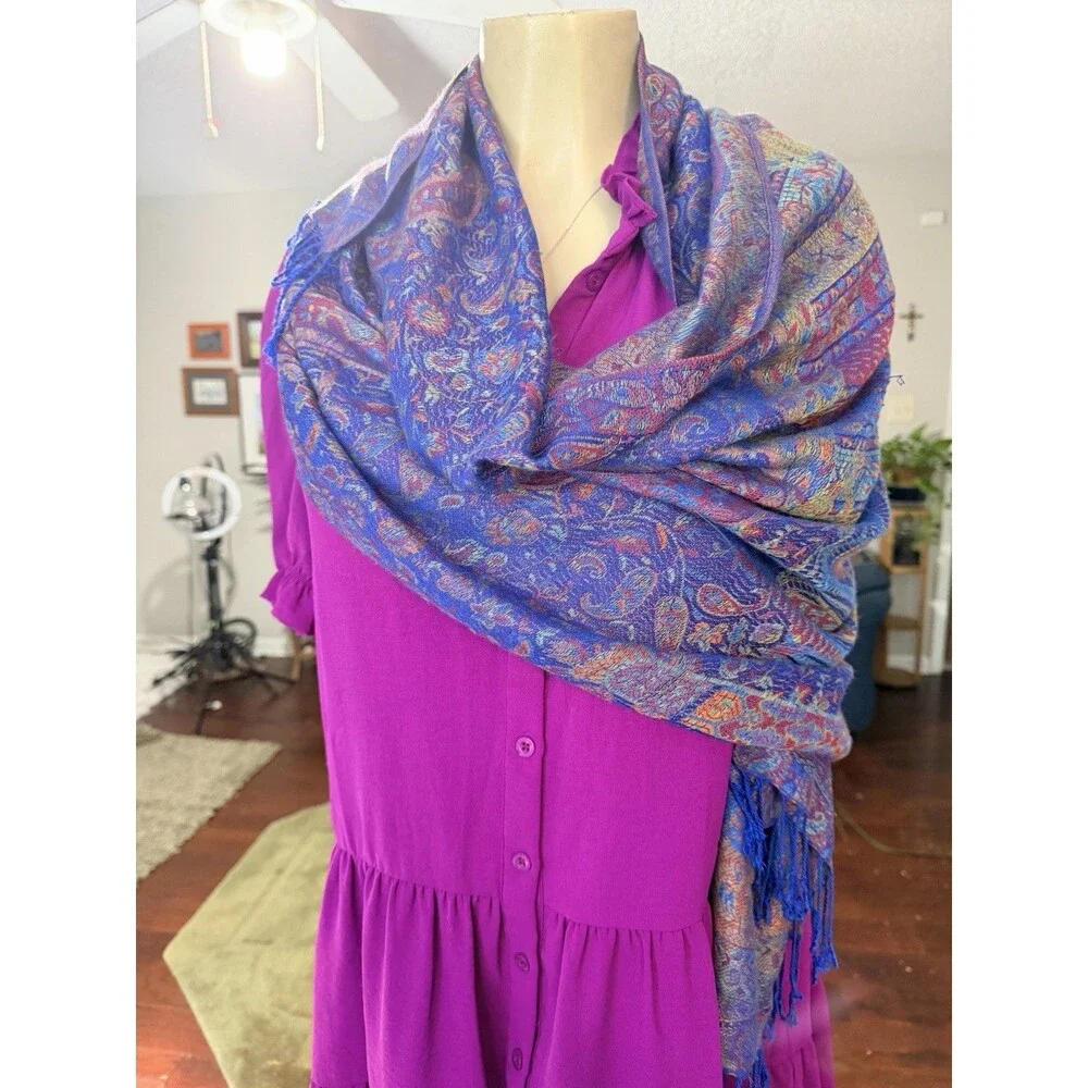 Jerusalem 100% Cashmere Pashmina Scarf Mosque Art Shawl Winter Gift 70x27
